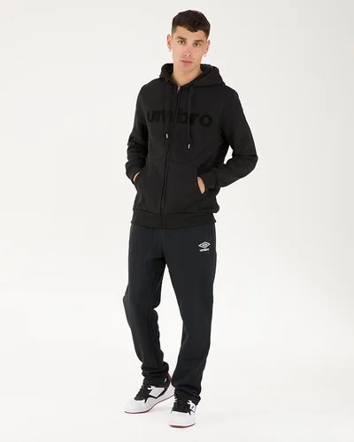 Umbro - Hoodie con zip Fleece punto spugna