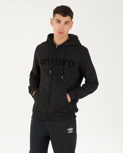 Umbro - Hoodie con zip Fleece punto spugna