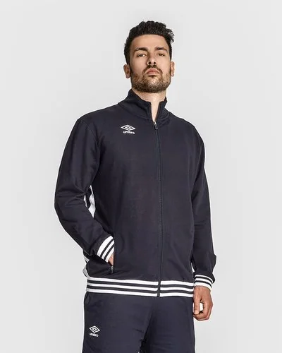 Felpa Con Zip E Stampa Umbro Italia