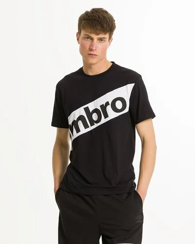 Umbro - T-shirt in cotone con logo trasversale