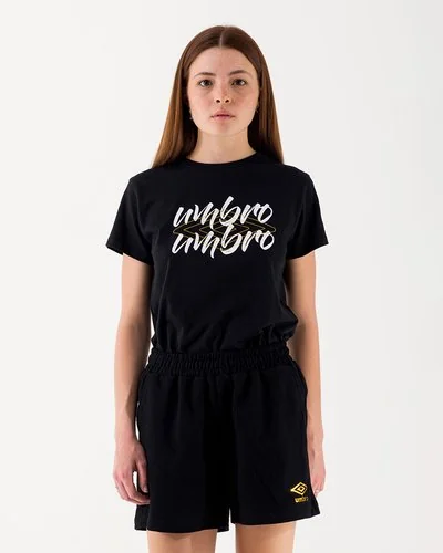 Umbro - T-shirt con grafica e logo gold